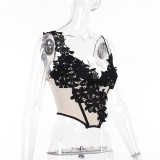 Sexy Slim Lace Irregular Vest FL-23718