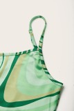 Big Water Wave Printed Knit Mini Dress GBGF-202202