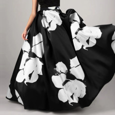 Plus Size Casual Print Big Swing Half-body Skirt XHSY-19962
