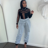 Casual Loose Sport Tie Up Pants XHSY-19665