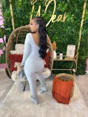 Solid Color Long Sleeve Jumpsuit GBGF-55008