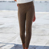 Plus Size Plaid Print Slim Pencil Pants XHSY-19908