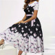 Plus Size Fashion Short Sleeve Floral Dress XHSY-29019