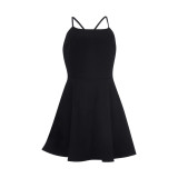Casual Sling Solid Color Mini DressFENF-295