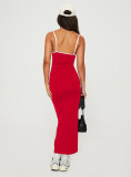 Sexy Sling Slim Split Long Dress YD-8802