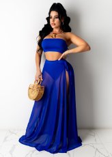 Mesh Cover-Up Separate Swimsuit 3-Piece Set LSL-6419