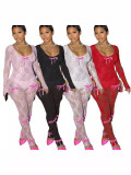 Sexy Lace Long Sleeve Sexy Jumpsuit TK-6315