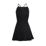 Casual Sling Solid Color Mini DressFENF-295