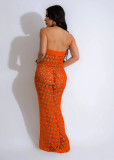 Knitted One-Shoulder Hollow Out Sequin Beach Dress TR-1293