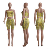 Casual Snakeskin Print Sling 2 Piece Set QYXZ-9915