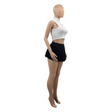 Solid Color Sexy Mini Pleated Skirt ANDF-1347
