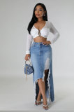 Fashion Long Sleeve V Neck Knitwear XHXF-8694