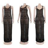 Fashion Solid Split Sweater Maxi Dress FSXF-528