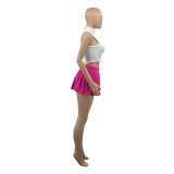 Solid Color Sexy Mini Pleated Skirt ANDF-1347