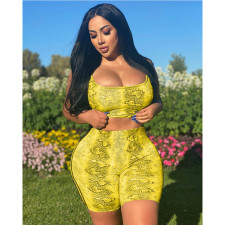 Casual Snakeskin Print Sling 2 Piece Set QYXZ-9915