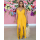 Solid Color Sling Split Jumpsuit QYXZ-9936