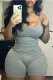 Solid Color Tight Sport Yoga Romper GYZY-8885