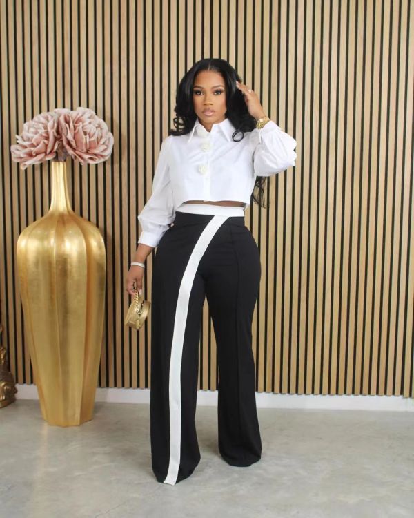 Solid Color Patchwork Casual Pant OD-8672