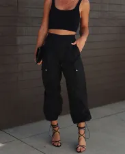 Solid Color Casual Loose Pants MA-570