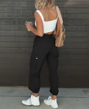 Solid Color Casual Loose Pants MA-570