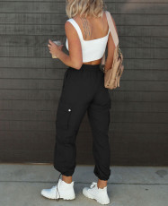Solid Color Casual Loose Pants MA-570