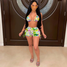 Sexy Printed Bra Top And Shorts Two Piece Suits LSL-6420