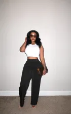 Casual Flannel Wide Leg Pants TR-1296