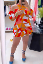 Hollow Out Strapless Crossover Neck Mini Dress NY-10749