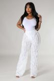 Mesh Wave Ruffle Wide Leg Pants GFDY-1260