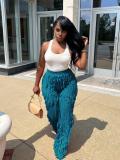 Mesh Wave Ruffle Wide Leg Pants GFDY-1260