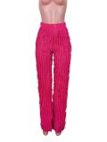 Mesh Wave Ruffle Wide Leg Pants GFDY-1260