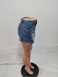 Fashion Irregular Denim Half-body Skirt QXTF-82052