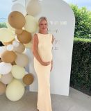 Knits Sleeveless Solid Color Maxi Dress GFQS-1231