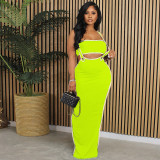 Sexy Wrap Chest And Sling Dress Two Piece Set MUE-8053
