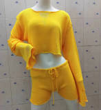 Vacation Sunscreen Short Top Two Piece Shorts Set GFQS-0324