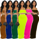 Sexy Wrap Chest And Sling Dress Two Piece Set MUE-8053