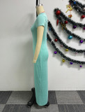 Solid Hollow Out Bandage Dress Two Piece Shorts Set Y-10757