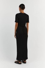 Short Sleeve O Neck Knits Maxi Dress GFQS-2008