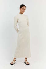 Casual Long Sleeve Knits Maxi Dress GFQS-4059