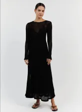 Beach Vacation Knit Cutout Long Dress GFQS-1221