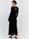 Beach Vacation Knit Cutout Long Dress GFQS-1221