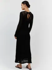 Beach Vacation Knit Cutout Long Dress GFQS-1221