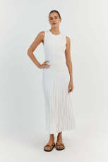 Knits Sleeveless Solid Color Maxi Dress GFQS-1213-1