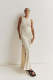 Hollow Out Mesh Knit Split Maxi Dress GFQS-1205