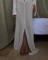 Hollow Out V-neck Split Beach Long Dress GFQS-0523