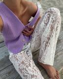 Knit V-neck Sleeveless Short Vest GFQS-2004