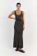 Stripe Print Knits Sleeveless Maxi Dress GFQS-1378