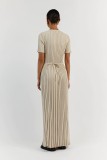 Short Sleeve O Neck Knits Maxi Dress GFQS-2008