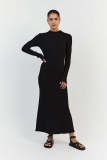 Casual Long Sleeve Knits Maxi Dress GFQS-4059