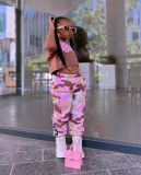 Kids Girl's T Shirt+Camouflage Pants 2 Piece Set GYAY-M8091 